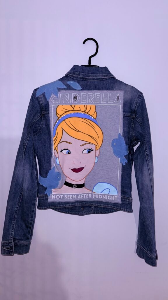Veste en jean upcyclées Cendrillon