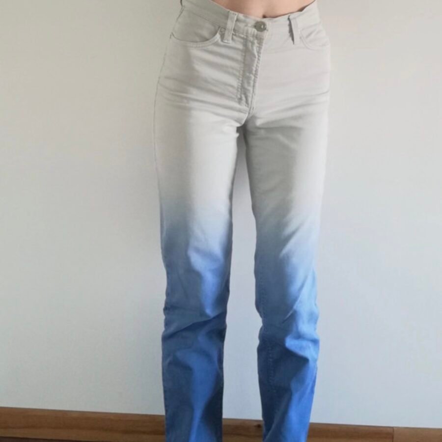 Jean Versace Jeans Couture dégradé bleu ciel