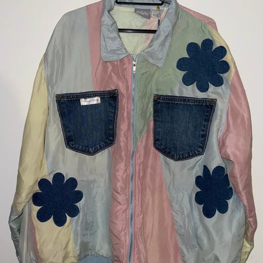 veste vintage des années 80 customisée