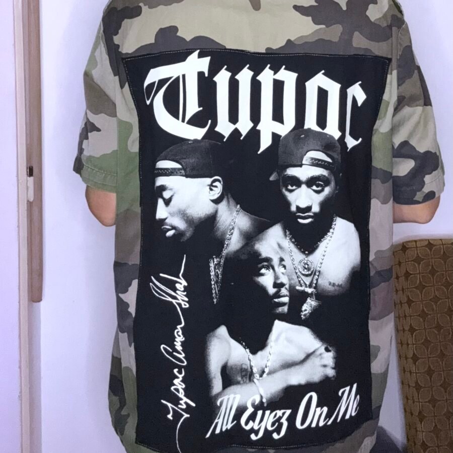 Chemise militaire customisée Tupac